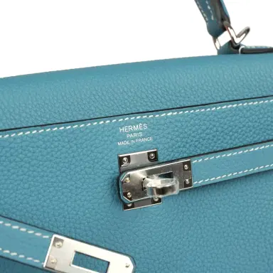 HERMÈS Hermes Kelly Retourne 25 Blue Jean Togo Palladium Hardware | Thumbnail 7 HERMÈS Hermes Kelly Retourne 25 Blue Jean Togo Palladium Hardware | Thumbnail 7