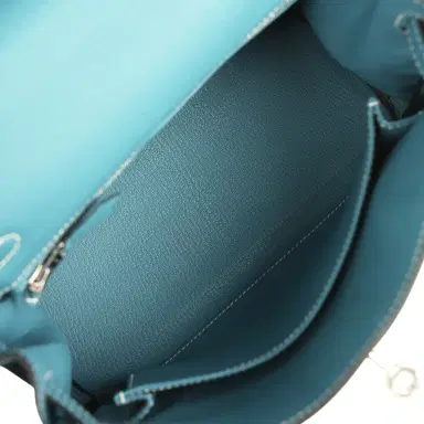 HERMÈS Hermes Kelly Retourne 25 Blue Jean Togo Palladium Hardware | Thumbnail 8 HERMÈS Hermes Kelly Retourne 25 Blue Jean Togo Palladium Hardware | Thumbnail 8