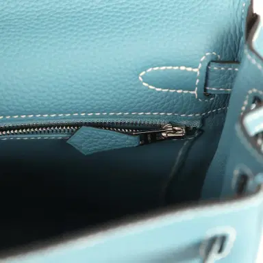 HERMÈS Hermes Kelly Retourne 25 Blue Jean Togo Palladium Hardware | Thumbnail 9 HERMÈS Hermes Kelly Retourne 25 Blue Jean Togo Palladium Hardware | Thumbnail 9