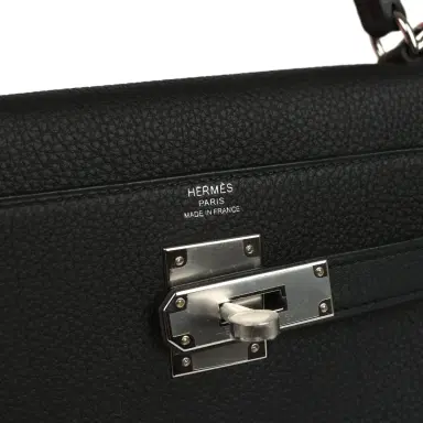 HERMÈS Hermes Kelly Retourne 28 Black Togo Palladium Hardware | Thumbnail 7 HERMÈS Hermes Kelly Retourne 28 Black Togo Palladium Hardware | Thumbnail 7