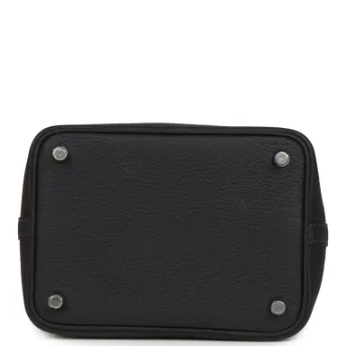 HERMÈS Hermes Picotin Lock Eclat 18 Bleu Nuit Clemence and Bleu France Swift Palladium Hardware | Thumbnail 6 HERMÈS Hermes Picotin Lock Eclat 18 Bleu Nuit Clemence and Bleu France Swift Palladium Hardware | Thumbnail 6