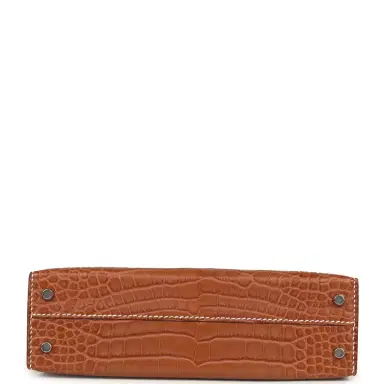 HERMÈS Hermes Special Order (HSS) Kelly Sellier 20 Gold Verso Matte Alligator Mississippiensis Palladium Hardware | Thumbnail 6 HERMÈS Hermes Special Order (HSS) Kelly Sellier 20 Gold Verso Matte Alligator Mississippiensis Palladium Hardware | Thumbnail 6