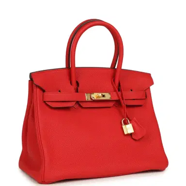 HERMÈS Pre-owned Hermes Birkin 30 Rouge de Coeur Togo Gold Hardware | Thumbnail 2 HERMÈS Pre-owned Hermes Birkin 30 Rouge de Coeur Togo Gold Hardware | Thumbnail 2