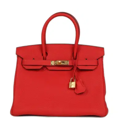 HERMÈS Pre-owned Hermes Birkin 30 Rouge de Coeur Togo Gold Hardware | Thumbnail 1 HERMÈS Pre-owned Hermes Birkin 30 Rouge de Coeur Togo Gold Hardware | Thumbnail 1