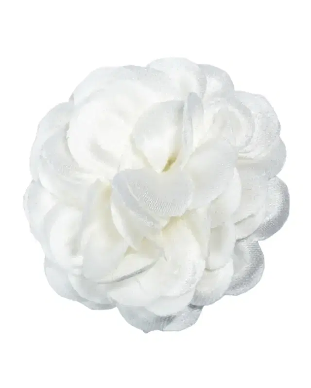 hook + Albert Satin Dahlia Lapel Flower, White