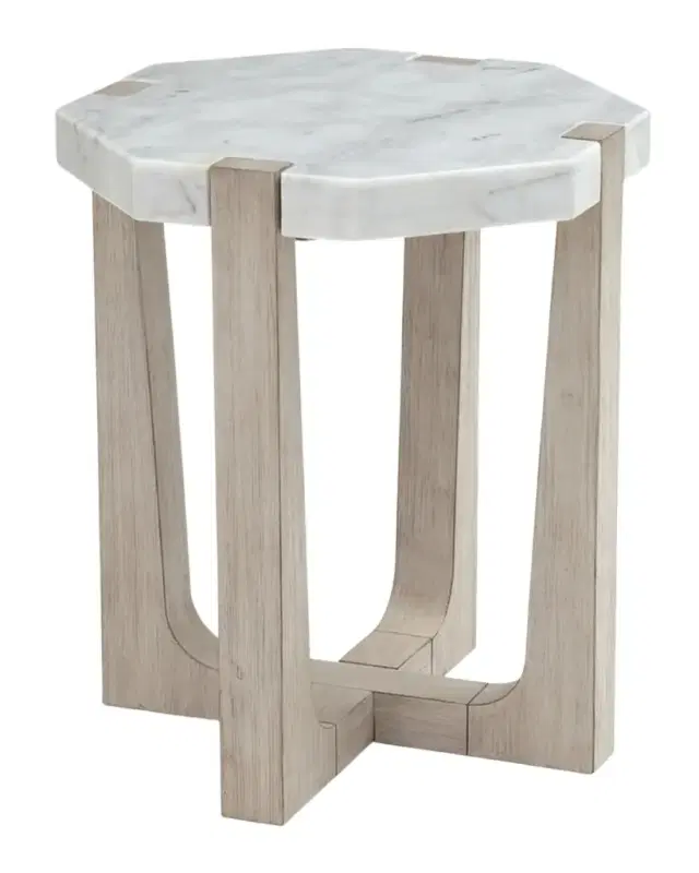 Katherine Noble by BMC Nantucket Marble Top Drink Side Table