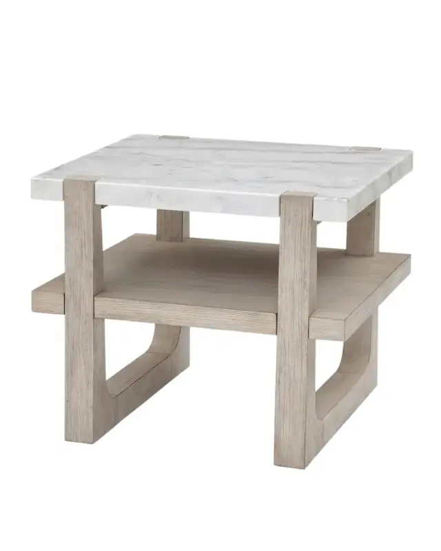 Katherine Noble by BMC Nantucket Marble Top End Table
