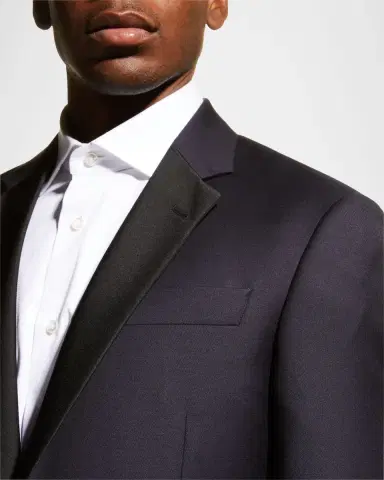 Emporio Armani Men 's Contrast Notch Lapel Two-Piece Tuxedo Suit | Thumbnail 4