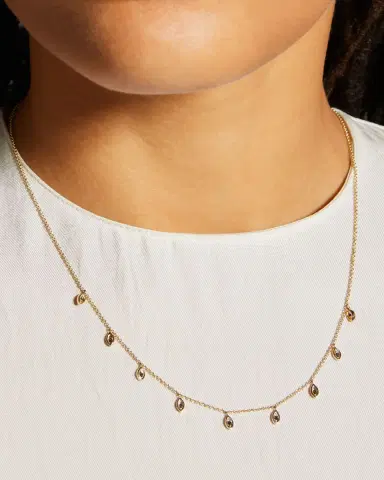 Sydney Evan 9 Marquis Sapphire Fringe Necklace | Thumbnail 2