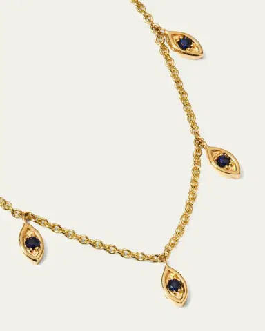 Sydney Evan 9 Marquis Sapphire Fringe Necklace | Thumbnail 3