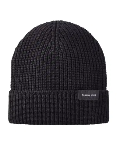 Canada Goose Men 's Wordmark Rib-Knit Toque Beanie Hat | Thumbnail 1 Canada Goose Men 's Wordmark Rib-Knit Toque Beanie Hat | Thumbnail 1