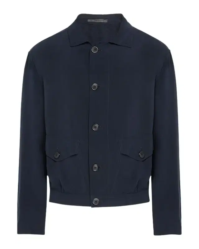 Giorgio Armani Men 's Cupro Jacket with Flap Pockets