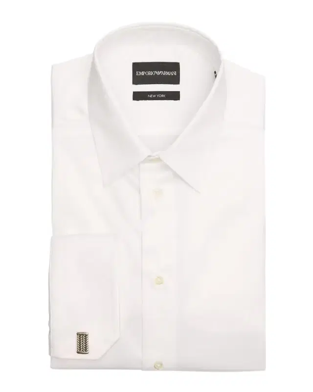 Emporio Armani Men's Cotton-Stretch French Cuff Dress Shirt