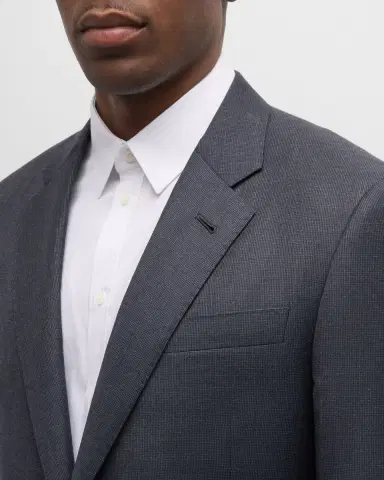Giorgio Armani Men's Micro-Pattern Wool Suit | Thumbnail 2