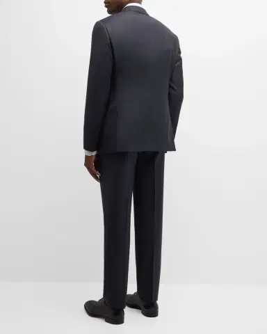 Giorgio Armani Men's Micro-Pattern Wool Suit | Thumbnail 3