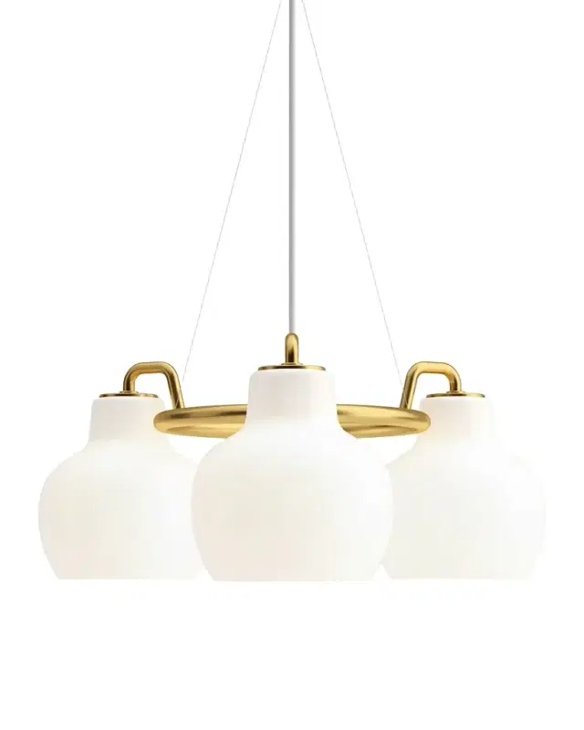 Louis Poulsen VL Ring Crown 3-Light Chandelier, 9"