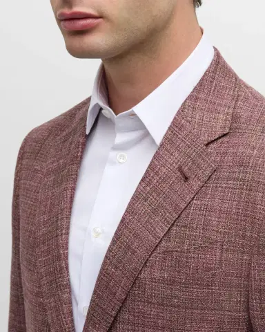 Giorgio Armani Men 's Melange Wool-Blend Sport Coat | Thumbnail 4 Giorgio Armani Men 's Melange Wool-Blend Sport Coat | Thumbnail 4