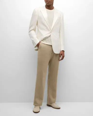 Emporio Armani Men's Textured Solid Dinner Jacket | Thumbnail 2