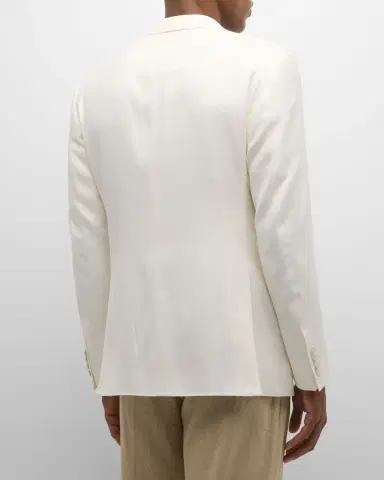 Emporio Armani Men's Textured Solid Dinner Jacket | Thumbnail 3