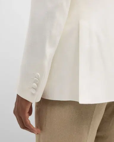 Emporio Armani Men's Textured Solid Dinner Jacket | Thumbnail 5