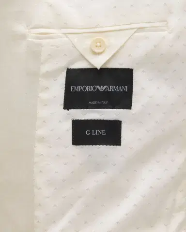Emporio Armani Men's Textured Solid Dinner Jacket | Thumbnail 7
