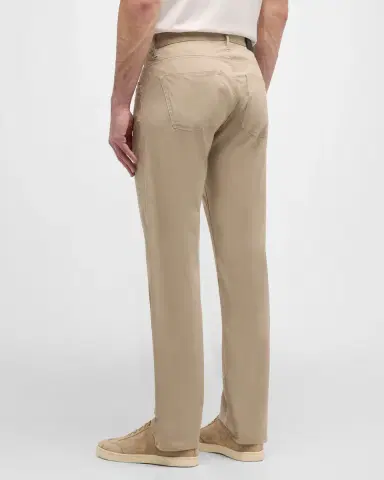 Giorgio Armani Men's Cotton-Silk Stretch Pants | Thumbnail 3