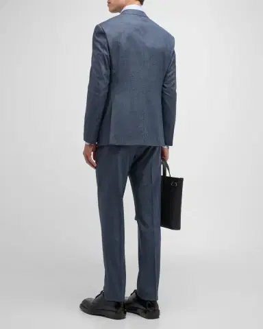 Giorgio Armani Men's Micro-Squares Wool Classic Fit Suit | Thumbnail 2 Giorgio Armani Men's Micro-Squares Wool Classic Fit Suit | Thumbnail 2