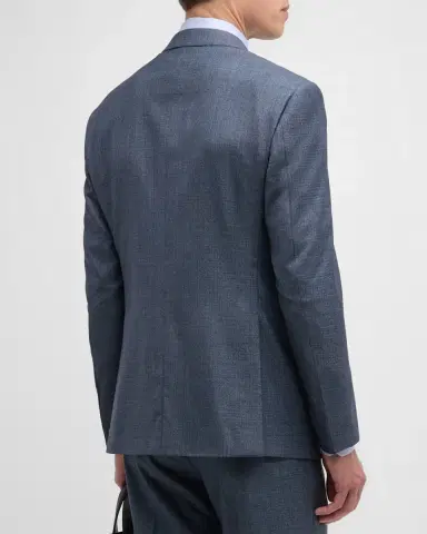 Giorgio Armani Men's Micro-Squares Wool Classic Fit Suit | Thumbnail 4 Giorgio Armani Men's Micro-Squares Wool Classic Fit Suit | Thumbnail 4