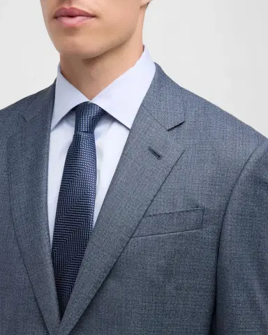 Giorgio Armani Men's Micro-Squares Wool Classic Fit Suit | Thumbnail 5 Giorgio Armani Men's Micro-Squares Wool Classic Fit Suit | Thumbnail 5