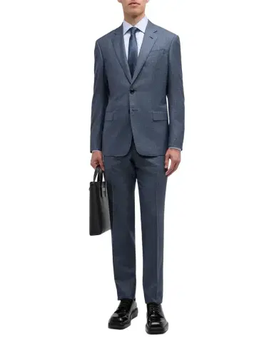 Giorgio Armani Men's Micro-Squares Wool Classic Fit Suit | Thumbnail 1 Giorgio Armani Men's Micro-Squares Wool Classic Fit Suit | Thumbnail 1