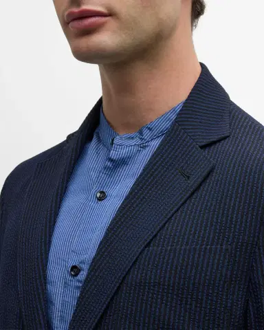 Giorgio Armani Men's Pinstripe Seersucker Sport Coat | Thumbnail 5