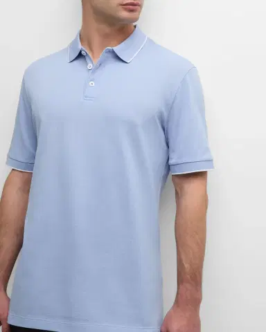 Giorgio Armani Men's Tipped Polo Shirt | Thumbnail 6