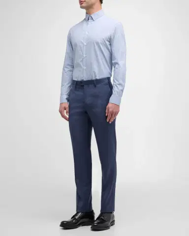 Giorgio Armani Men's Wool Twill Dress Trousers | Thumbnail 2 Giorgio Armani Men's Wool Twill Dress Trousers | Thumbnail 2