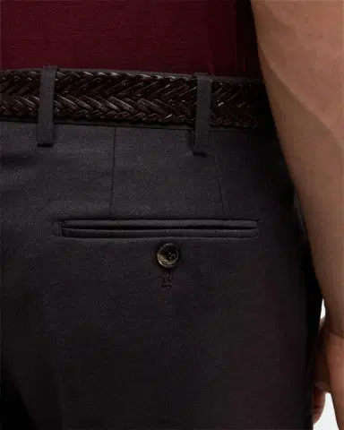 Giorgio Armani Men's Flat-Front Wool Trousers | Thumbnail 4 Giorgio Armani Men's Flat-Front Wool Trousers | Thumbnail 4