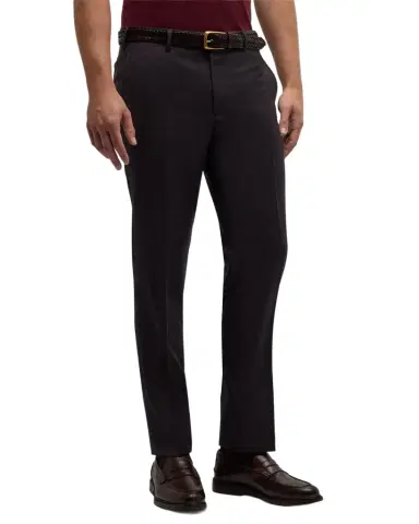Giorgio Armani Men's Flat-Front Wool Trousers | Thumbnail 1 Giorgio Armani Men's Flat-Front Wool Trousers | Thumbnail 1