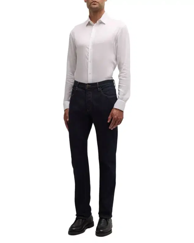 Giorgio Armani Men 's Solid Tencel Sport Shirt