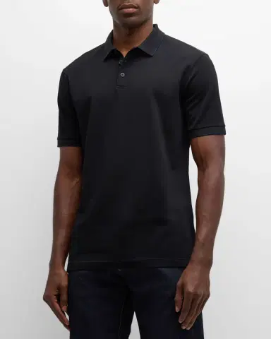 Giorgio Armani Men 's Tipped Polo Shirt | Thumbnail 3