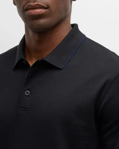 Giorgio Armani Men 's Tipped Polo Shirt | Thumbnail 6