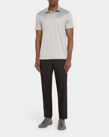 Giorgio Armani Men's Solid Jersey Polo Shirt | Thumbnail 2