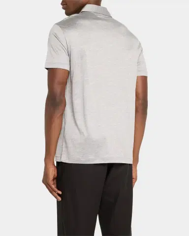 Giorgio Armani Men's Solid Jersey Polo Shirt | Thumbnail 3