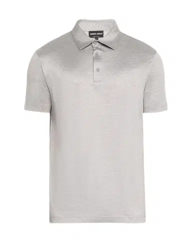 Giorgio Armani Men's Solid Jersey Polo Shirt | Thumbnail 1