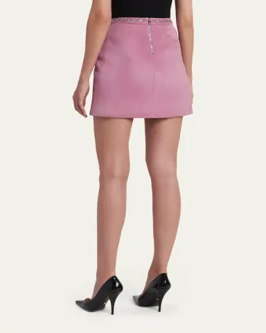 Versace Embellished Lamb Suede Mini Skirt | Thumbnail 3 Versace Embellished Lamb Suede Mini Skirt | Thumbnail 3