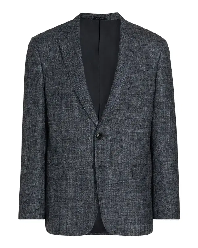 Men 's Wool, Silk and Linen Single-Breasted Sport Coat