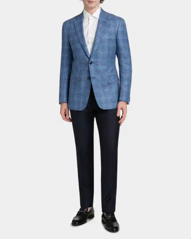 Giorgio Armani Men's Wool-Blend Plaid Sport Coat | Thumbnail 2 Giorgio Armani Men's Wool-Blend Plaid Sport Coat | Thumbnail 2