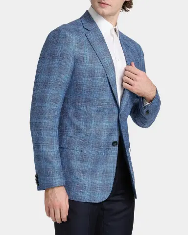 Giorgio Armani Men's Wool-Blend Plaid Sport Coat | Thumbnail 5 Giorgio Armani Men's Wool-Blend Plaid Sport Coat | Thumbnail 5