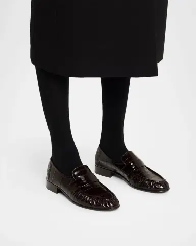 THE ROW 25mm Soft Eelskin Leather Loafers | Thumbnail 2