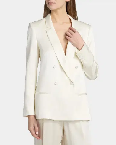 LAPOINTE Satin Double-Breasted Blazer | Thumbnail 4 LAPOINTE Satin Double-Breasted Blazer | Thumbnail 4