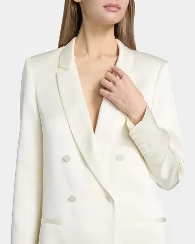 LAPOINTE Satin Double-Breasted Blazer | Thumbnail 6 LAPOINTE Satin Double-Breasted Blazer | Thumbnail 6