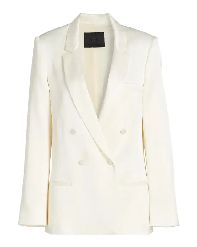 Satin Double-Breasted Blazer