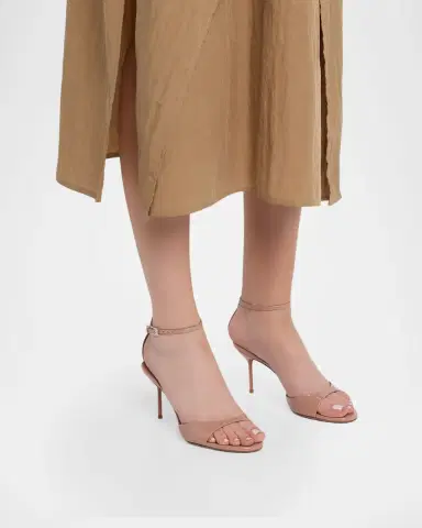 Paris Texas 70mm Lidia Patent Leather Ankle-Strap Sandals | Thumbnail 2
